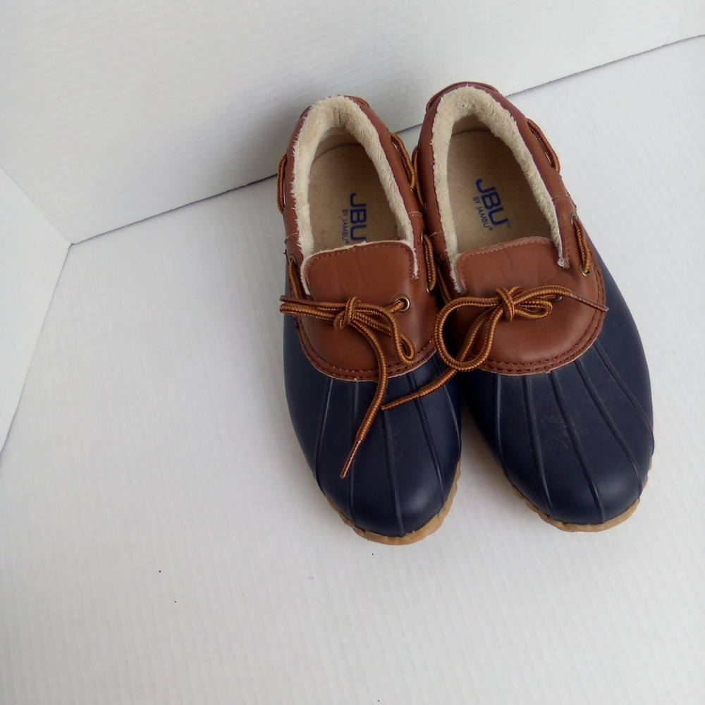 JBU Women's Navy and Brown Ankle Booties SIZE 6.5 - Picture 3 of 7